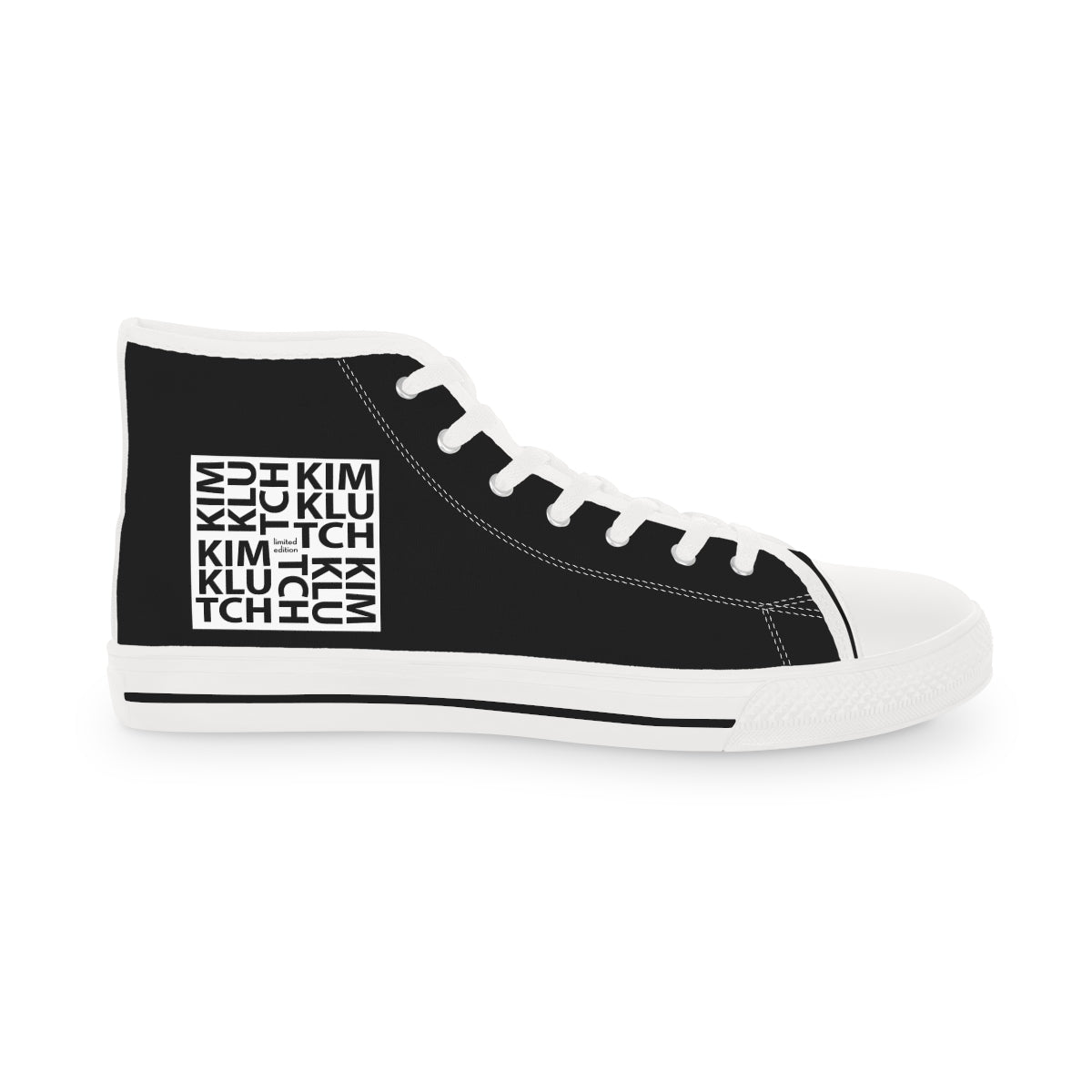 Kim Klutch B&W Men's High Top Sneakers