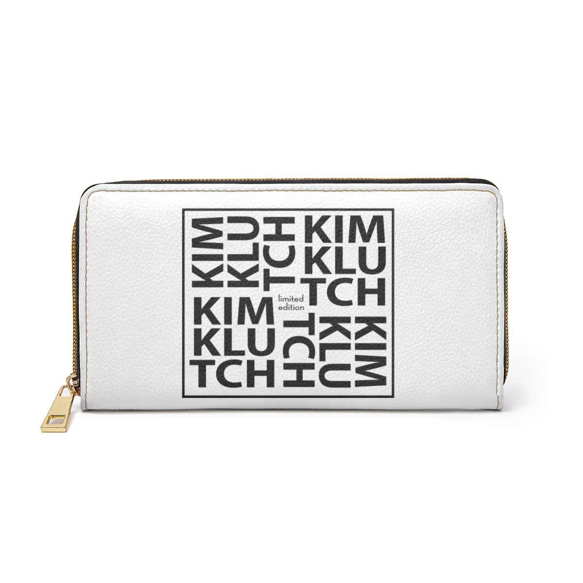 White Kim Klutch Zipper Wallet