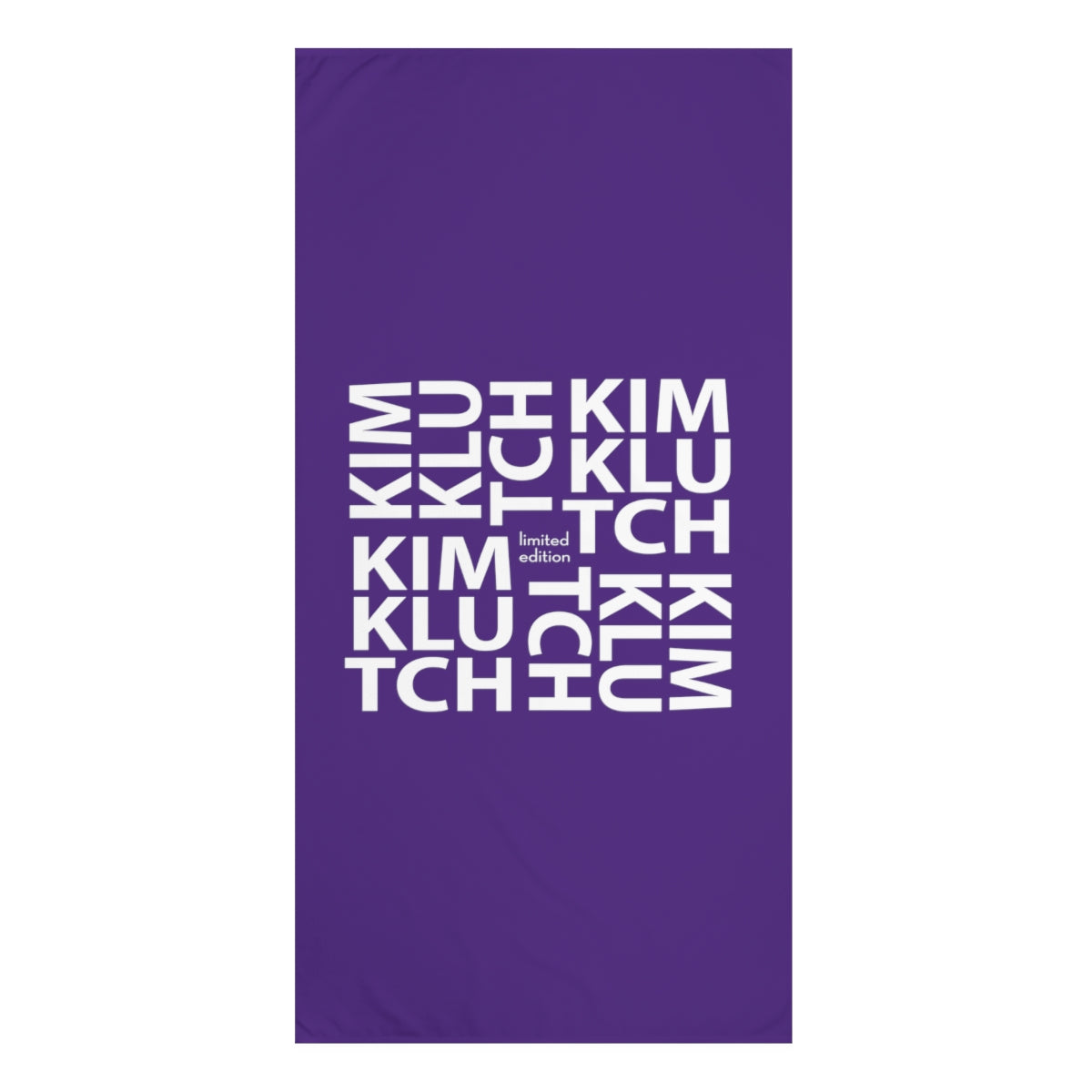 Kim Klutch Purple Designer Beach Towel, 30x60