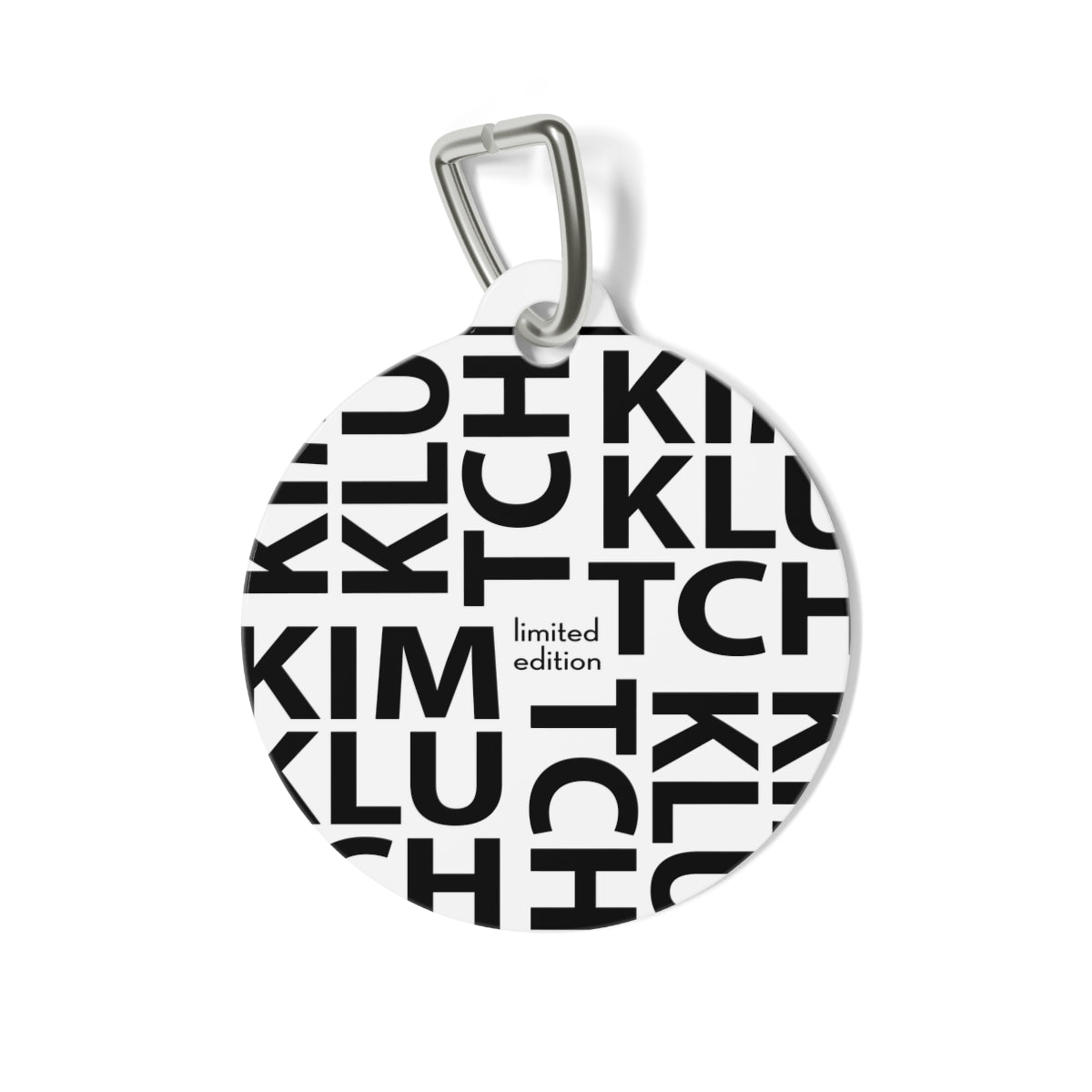 Kim Klutch Overprint Designer Pet Tag