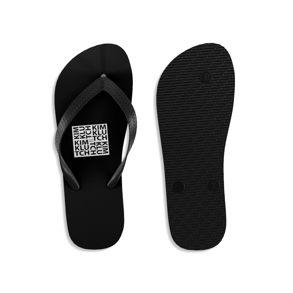 Kim Klutch Black Unisex Flip-Flops