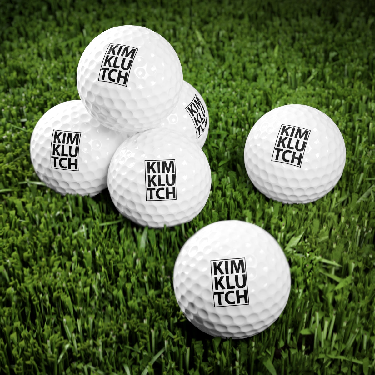 Kim Klutch Classic Golf Balls, 6pcs