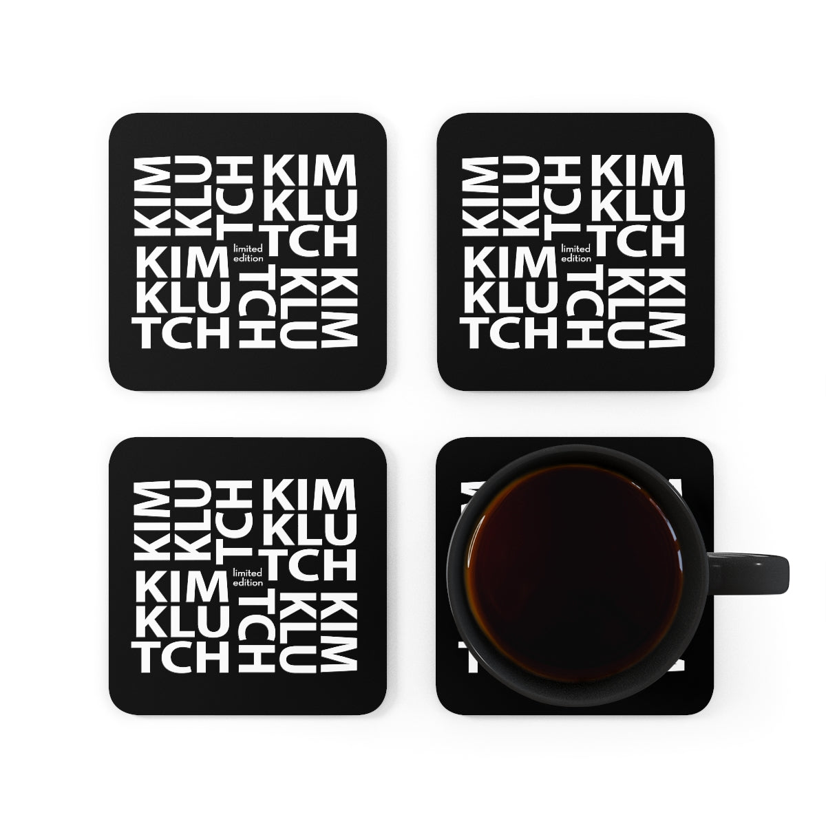 Kim Klutch Corkwood Coaster Set