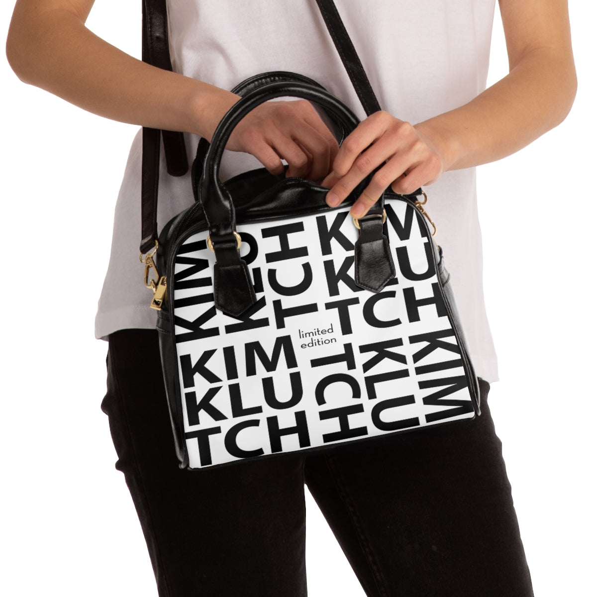 Kim Klutch Overprint Shoulder Handbag