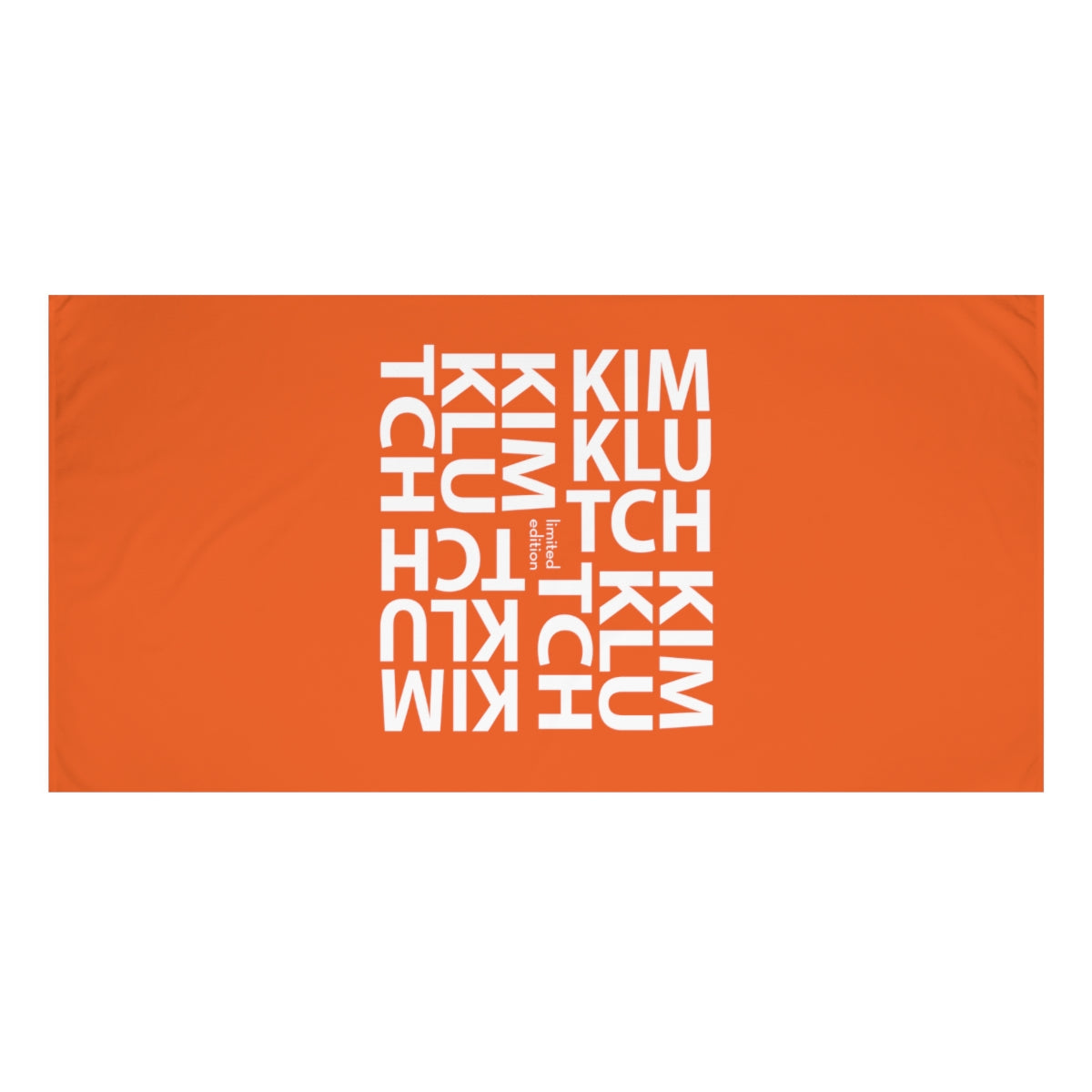 Kim Klutch Orange Designer Beach Towel, 30x60