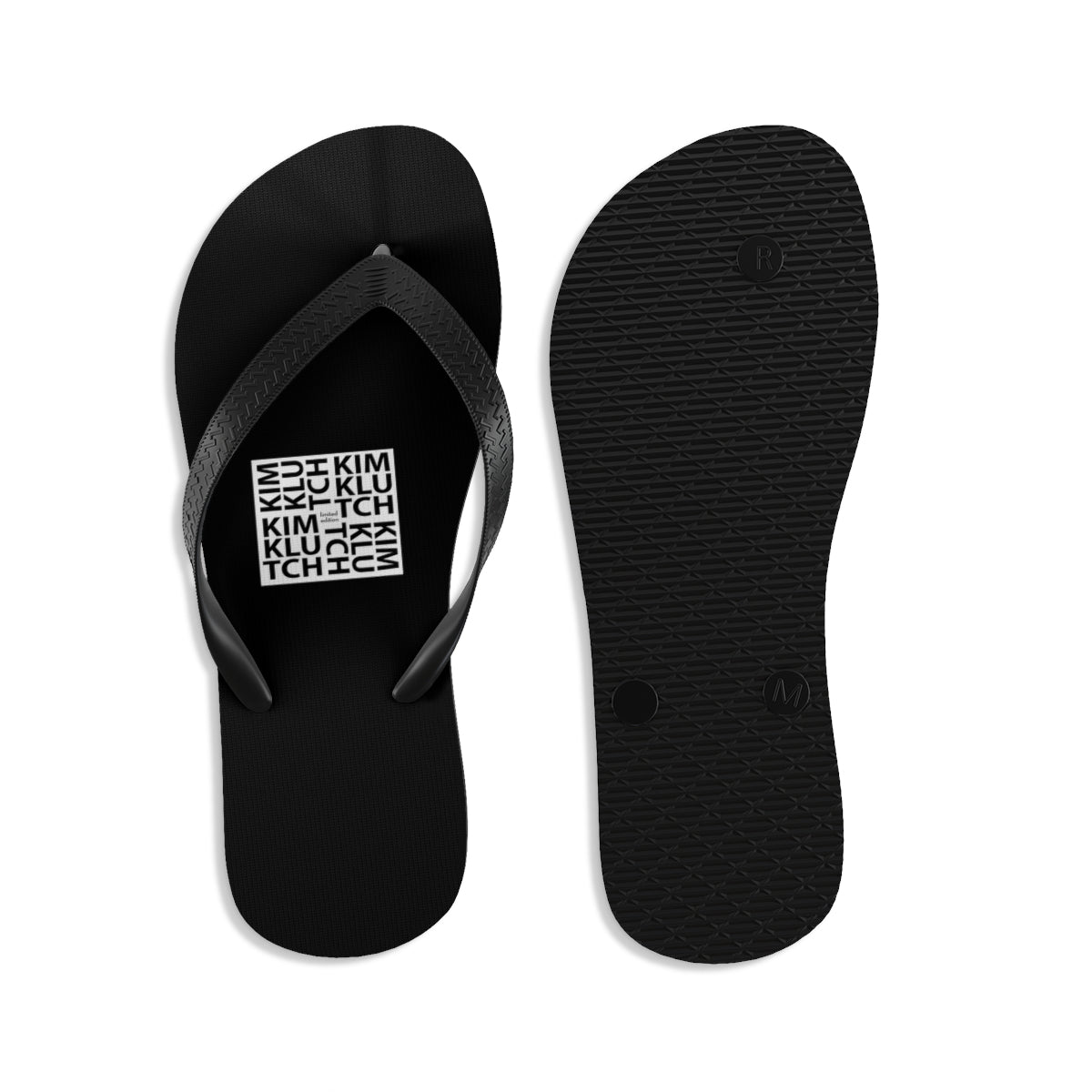 Kim Klutch Black Unisex Flip-Flops