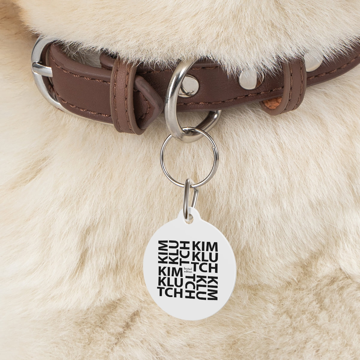 Kim Klutch Overprint Designer Pet Tag