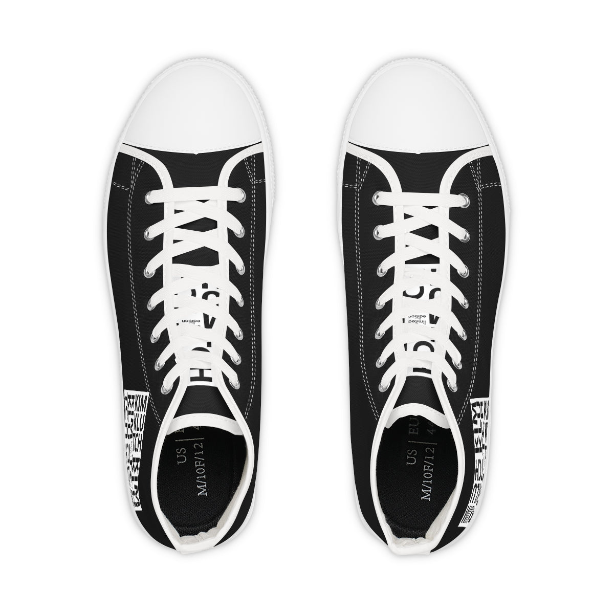 Kim Klutch B&W Men's High Top Sneakers