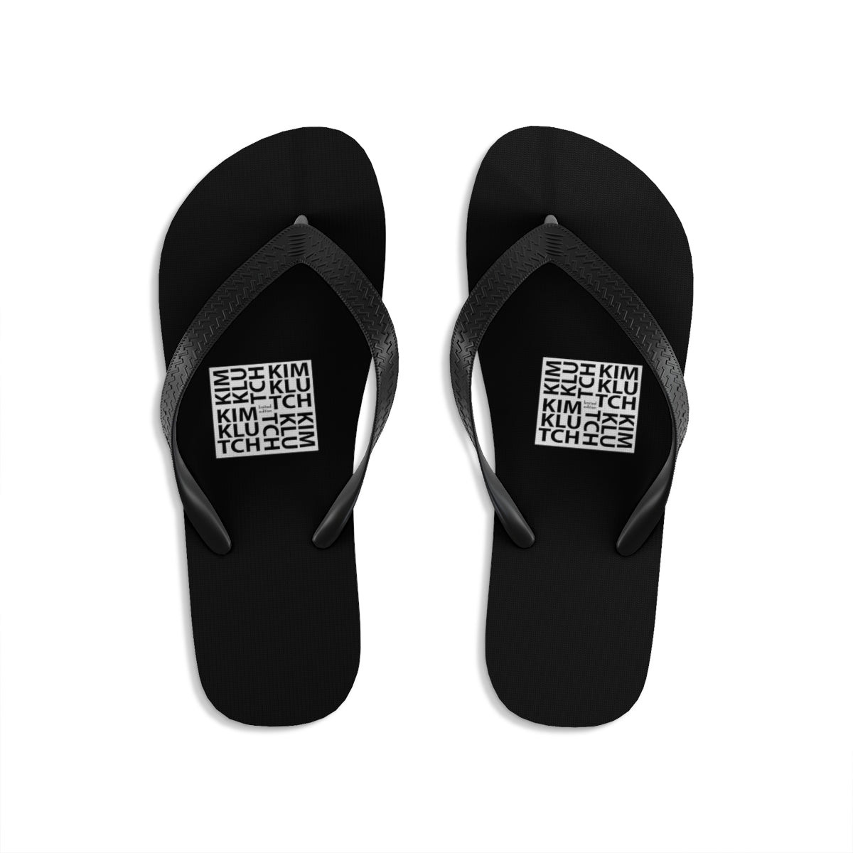 Kim Klutch Black Unisex Flip-Flops