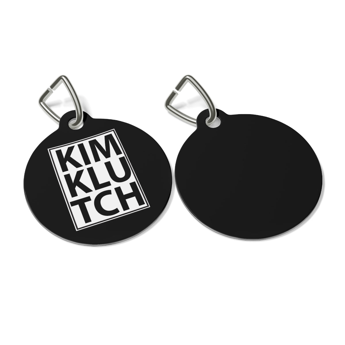 Kim Klutch Classic Black Designer Pet Tag