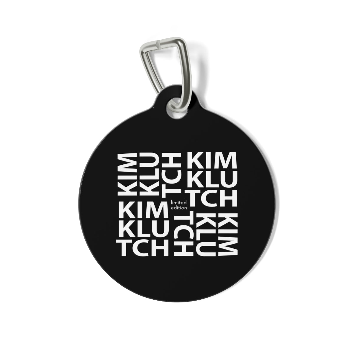 Kim Klutch Black Designer Pet Tag