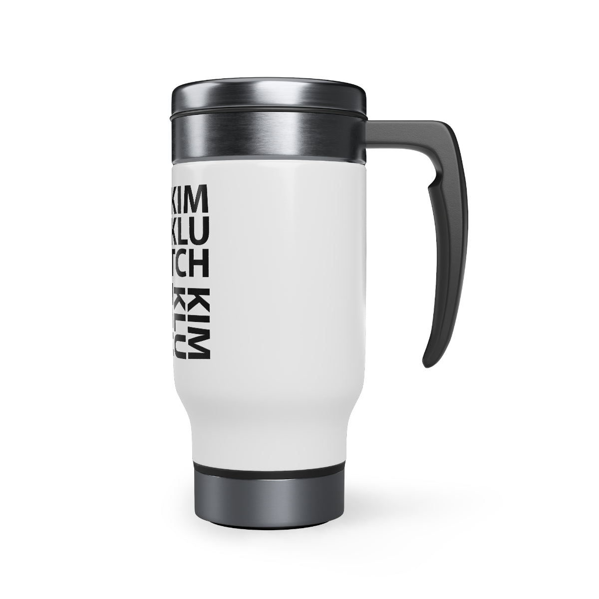 Kim Klutch Stainless Steel Travel Mug with Handle, 14oz