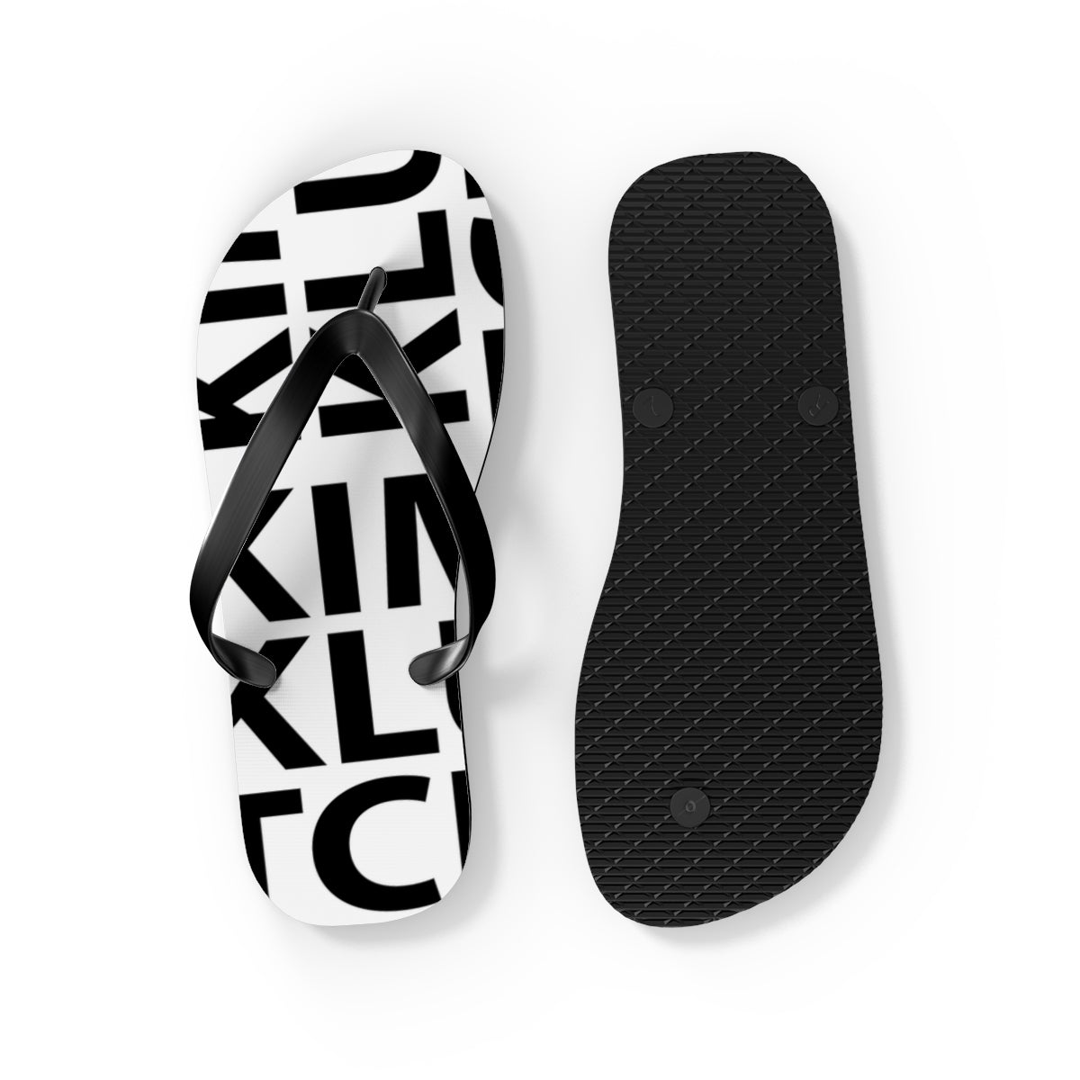 Kim Klutch Overprint Flip Flops