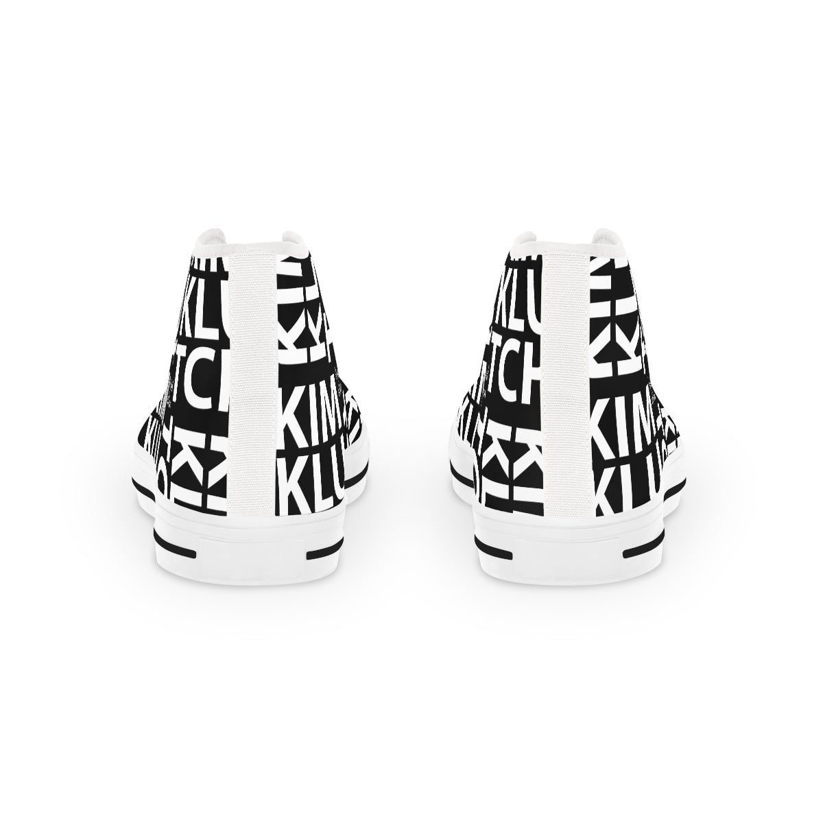 Kim Klutch B&W Overprint Men's High Top Sneakers