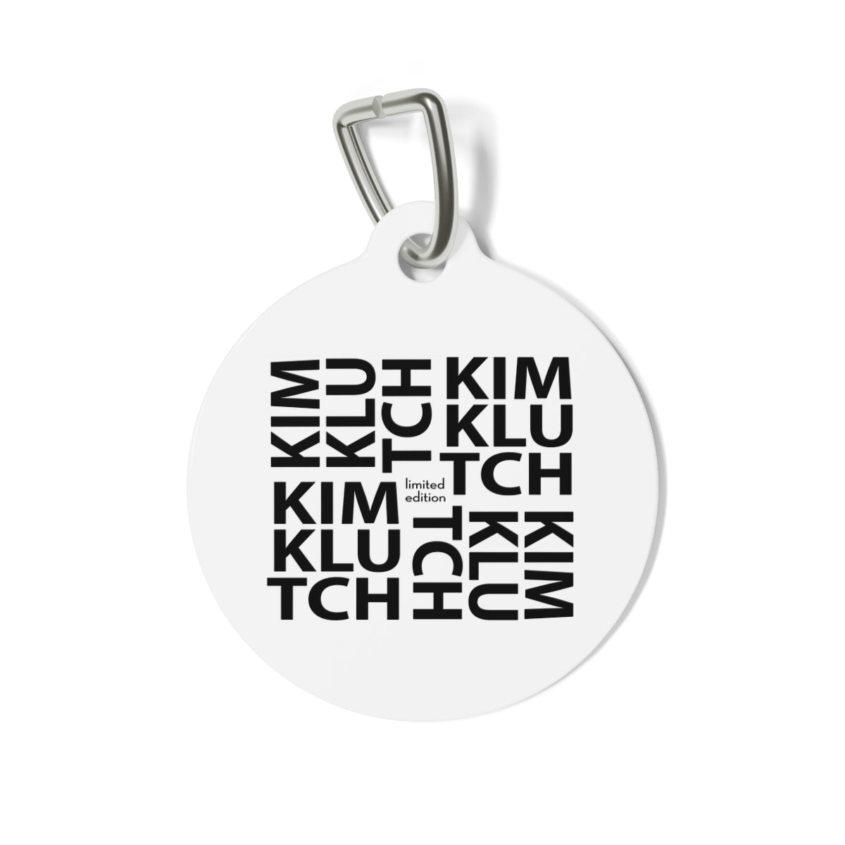 Kim Klutch Overprint Designer Pet Tag