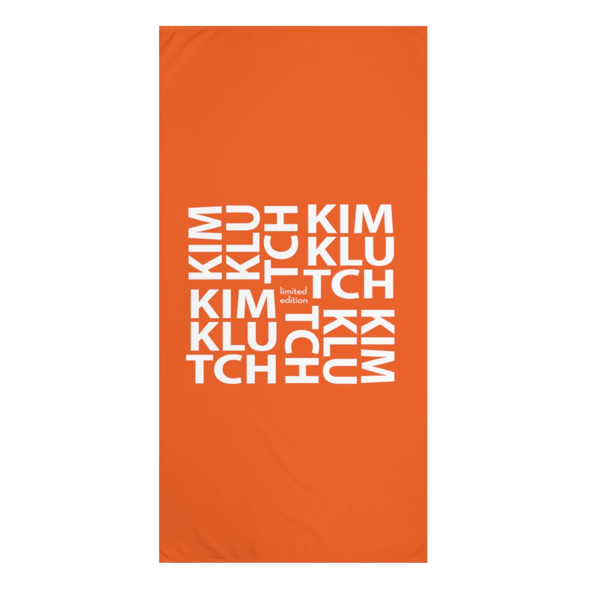 Kim Klutch Orange Designer Beach Towel, 30x60