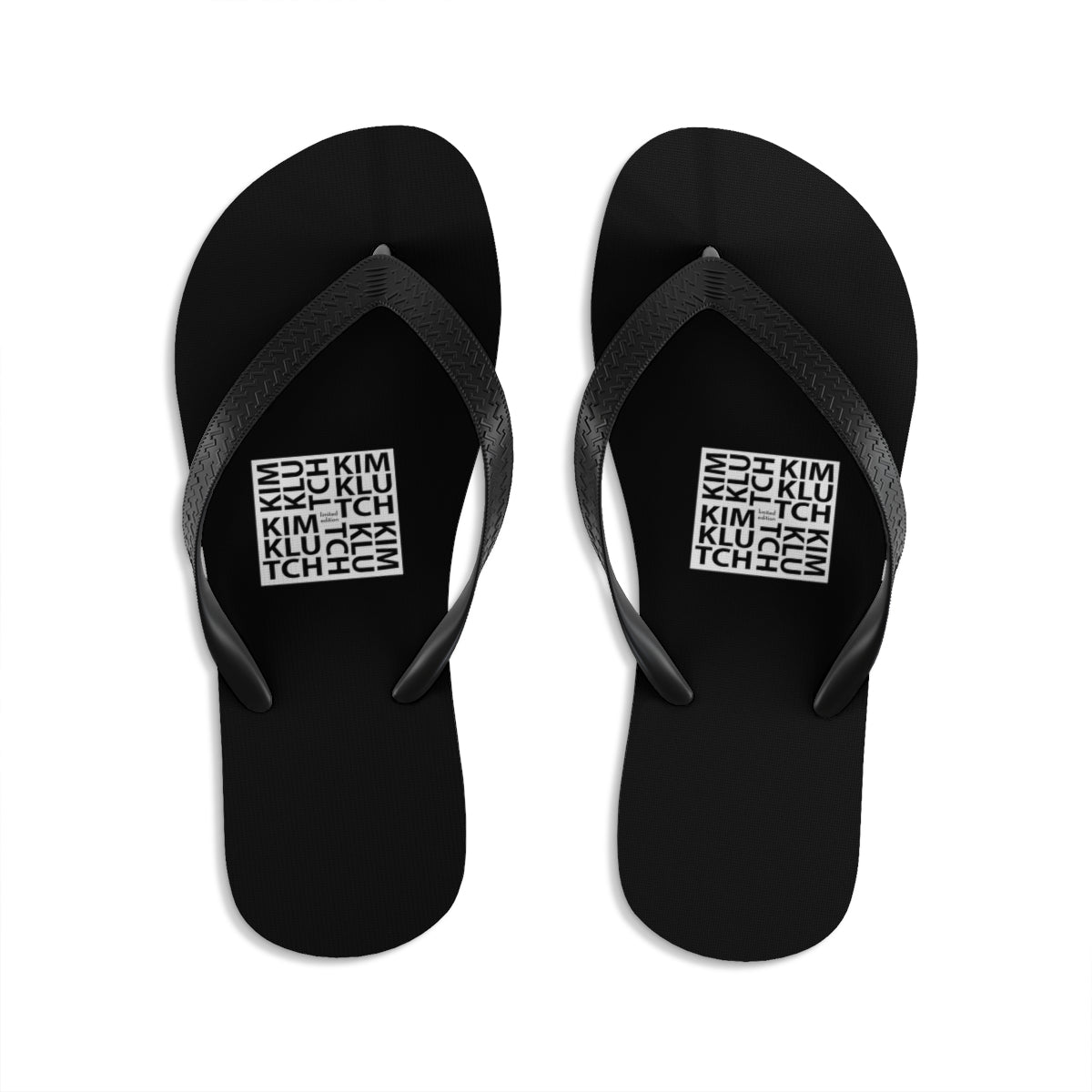 Kim Klutch Black Unisex Flip-Flops