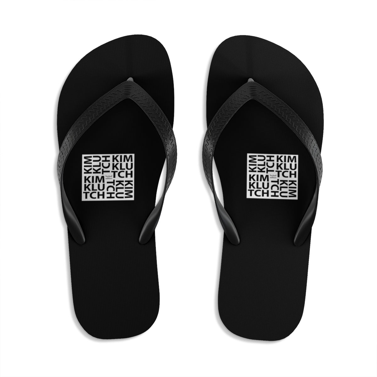 Kim Klutch Black Unisex Flip-Flops