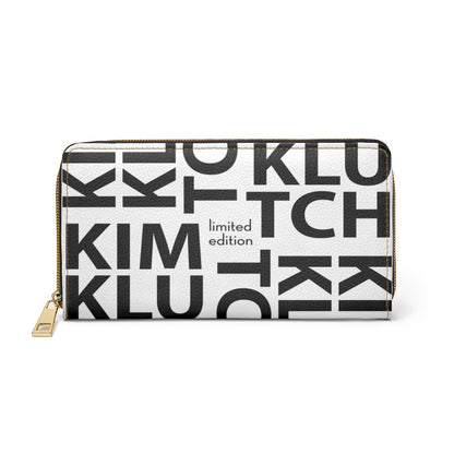 White Kim Klutch Overprint Zipper Wallet