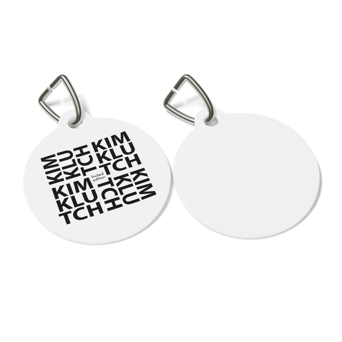 Kim Klutch Overprint Designer Pet Tag