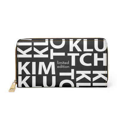 Black Kim Klutch Overprint Zipper Wallet