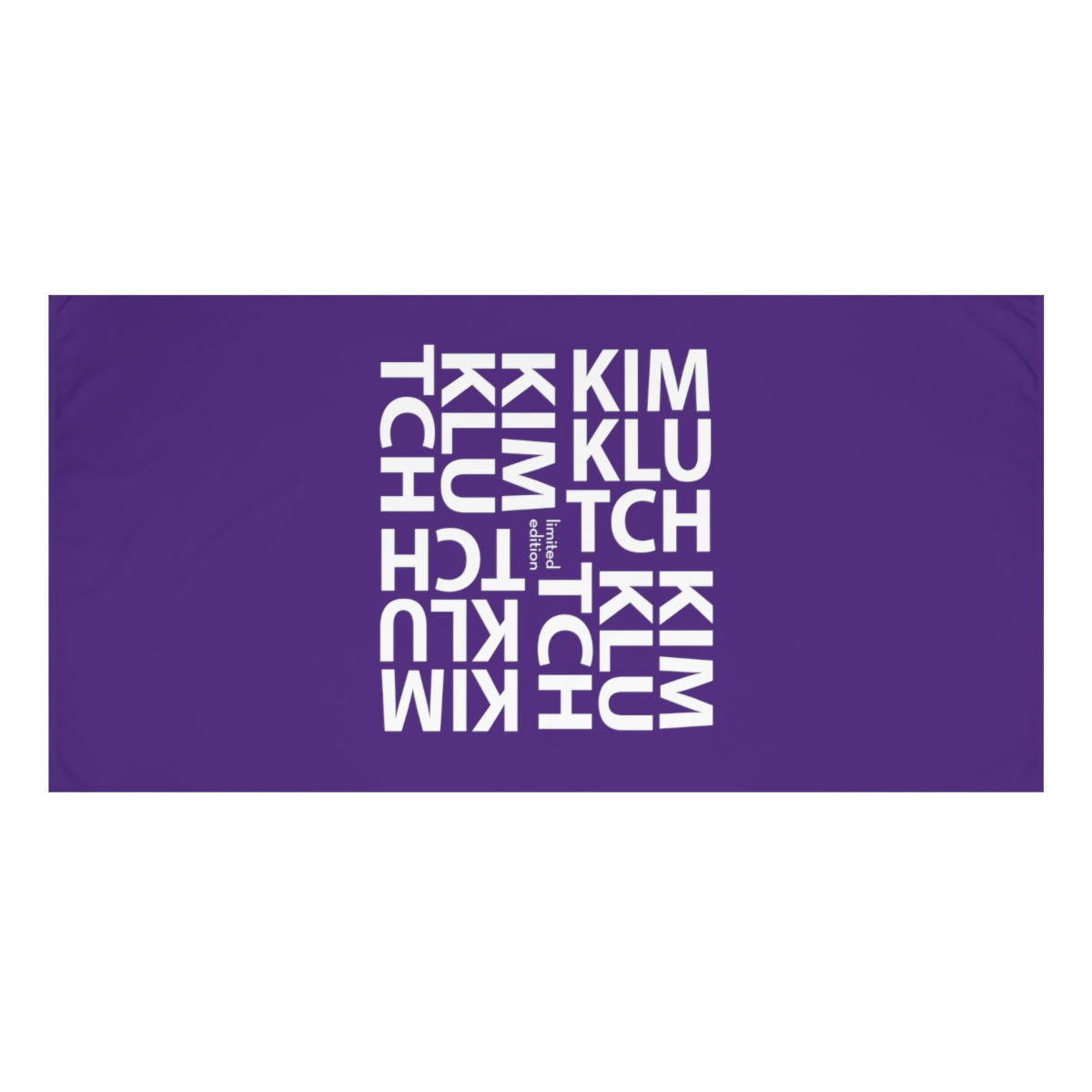 Kim Klutch Purple Designer Beach Towel, 30x60