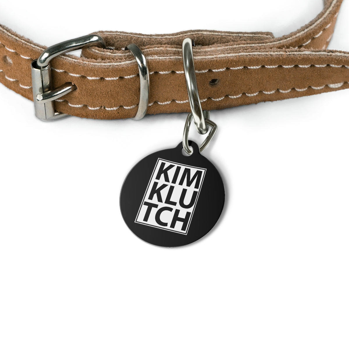 Kim Klutch Classic Black Designer Pet Tag