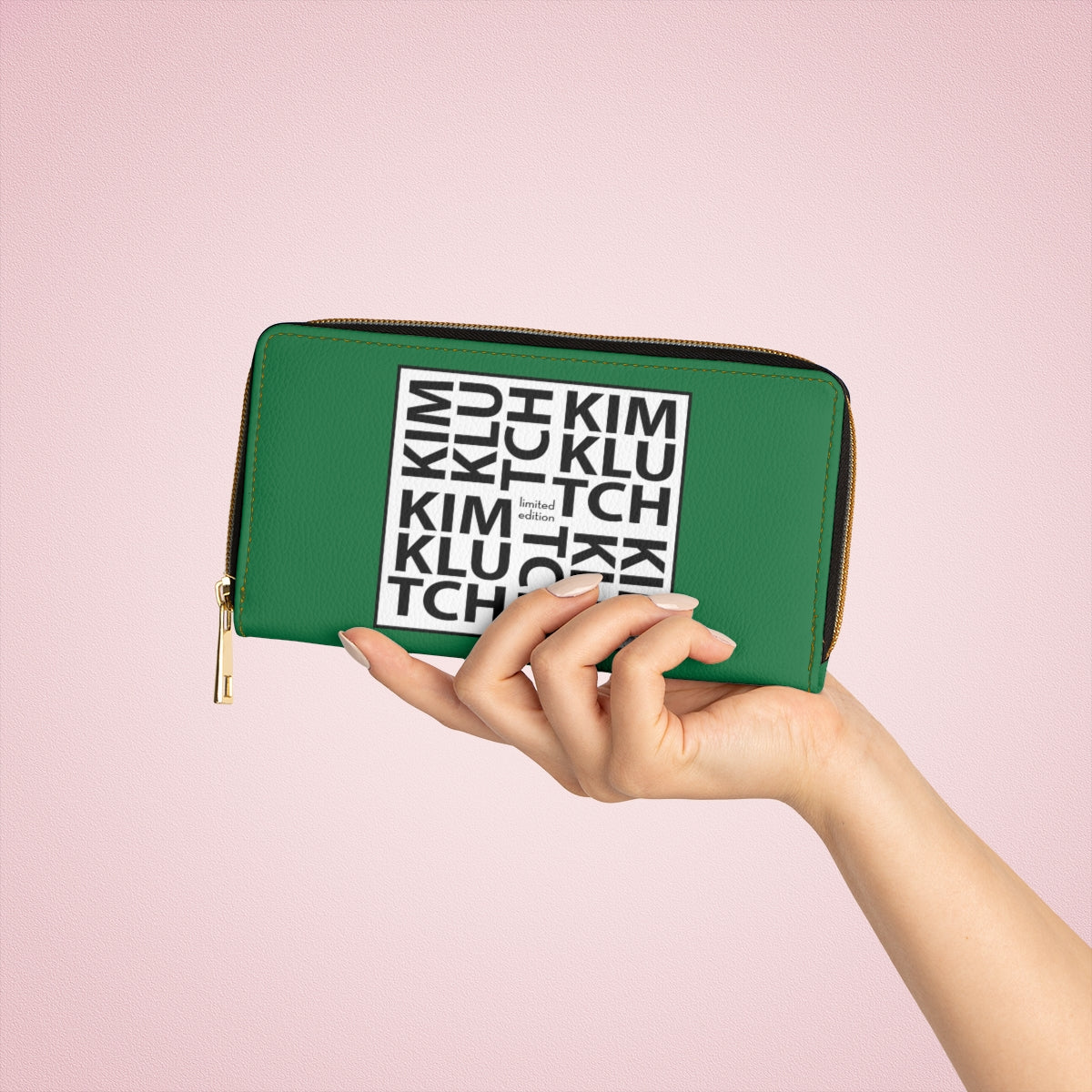 Green Kim Klutch Zipper Wallet