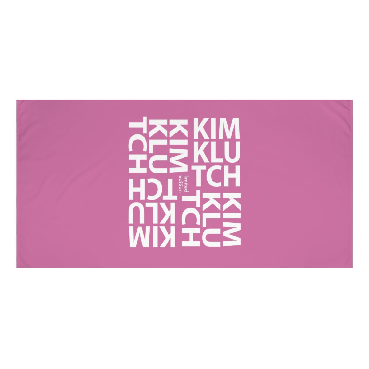 Kim Klutch Pink Designer Beach Towel, 30x60