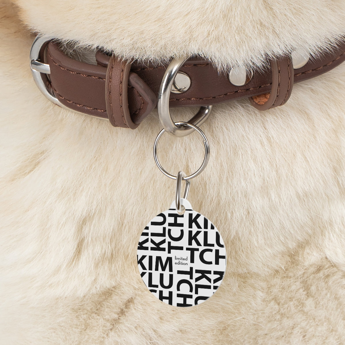 Kim Klutch Overprint Designer Pet Tag