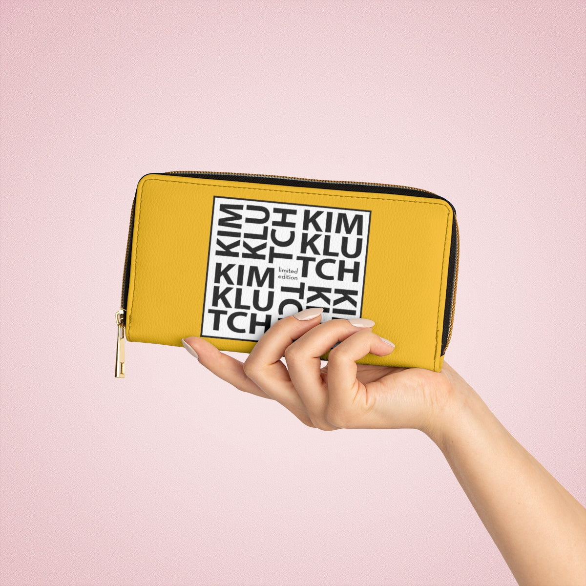 Yellow Kim Klutch Zipper Wallet