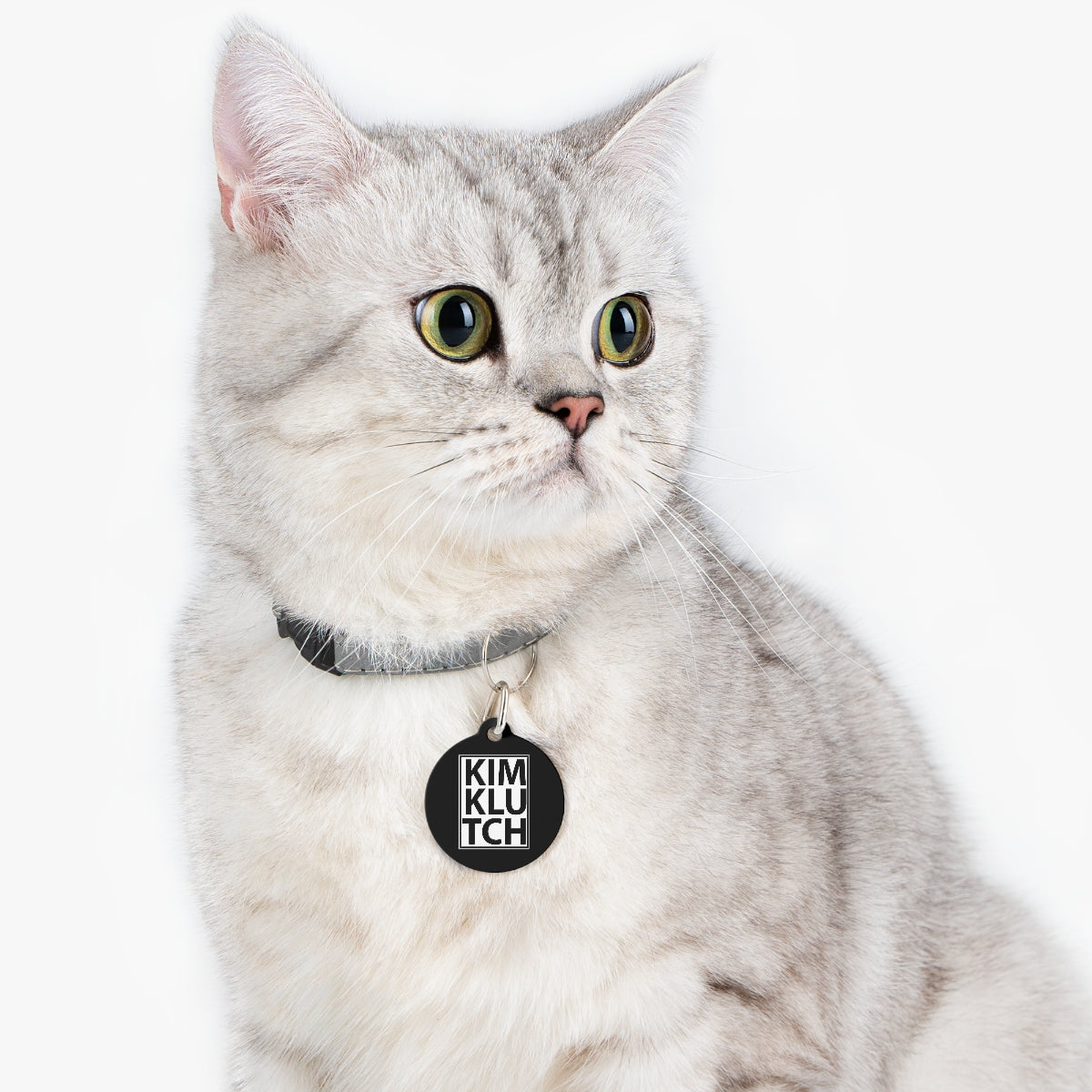 Kim Klutch Classic Black Designer Pet Tag