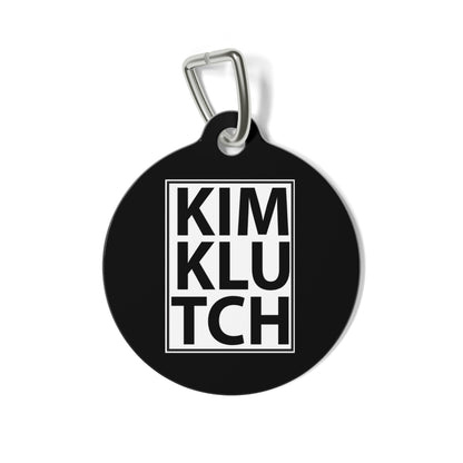 Kim Klutch Classic Black Designer Pet Tag