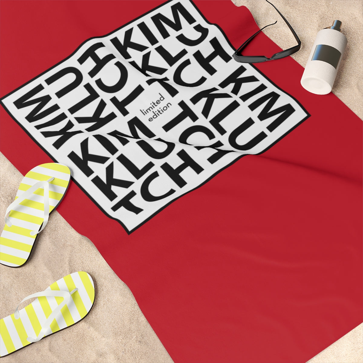 Kim Klutch Designer Beach Towel, 30x60