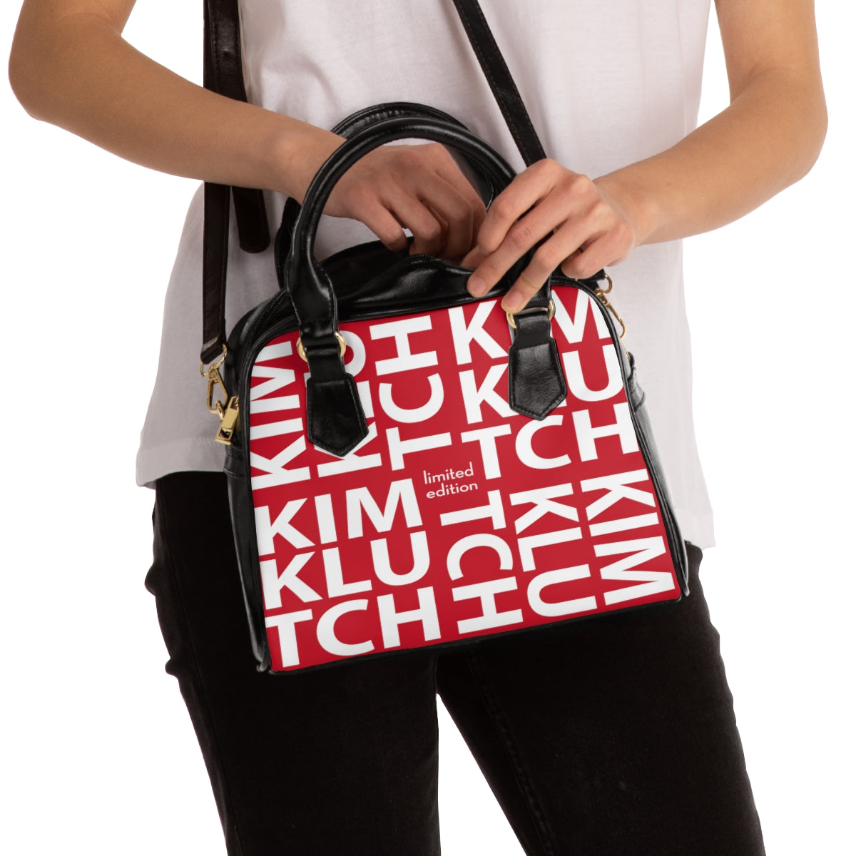 Kim Klutch Overprint Shoulder Handbag