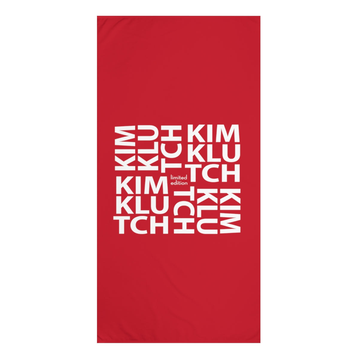 Kim Klutch Red Designer Beach Towel, 30x60