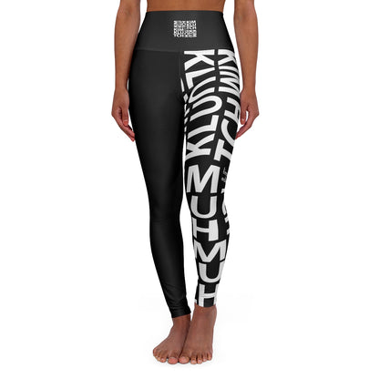 Black Kim Klutch Overprint High Waisted Yoga Leggings