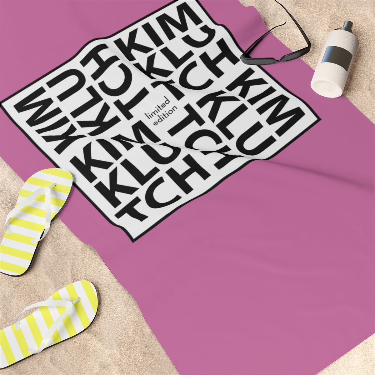 Kim Klutch Designer Beach Towel, 30x60