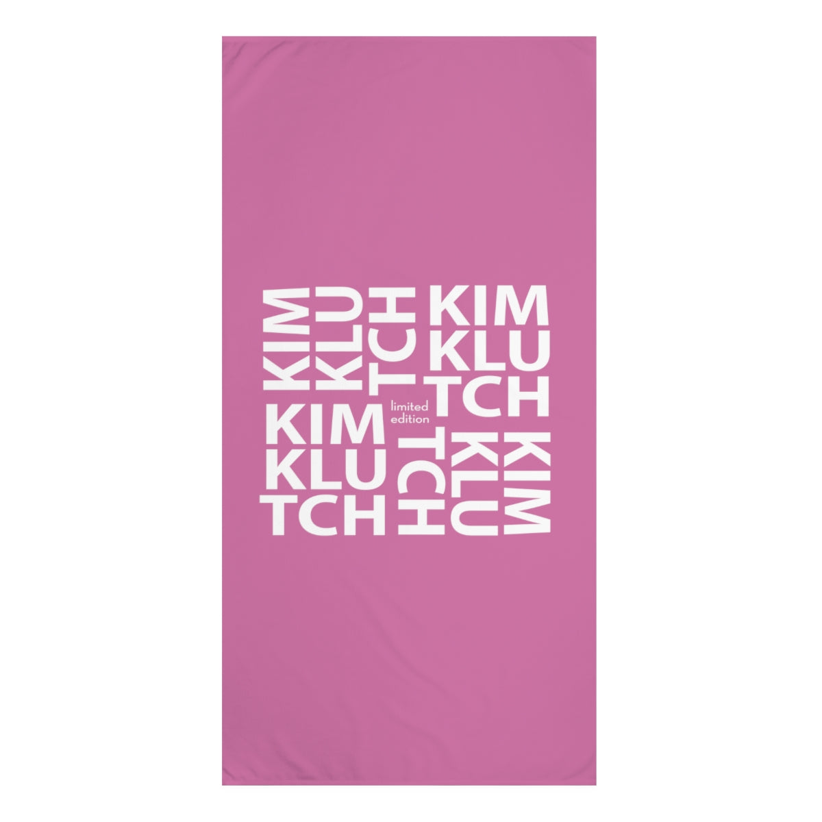 Kim Klutch Pink Designer Beach Towel, 30x60